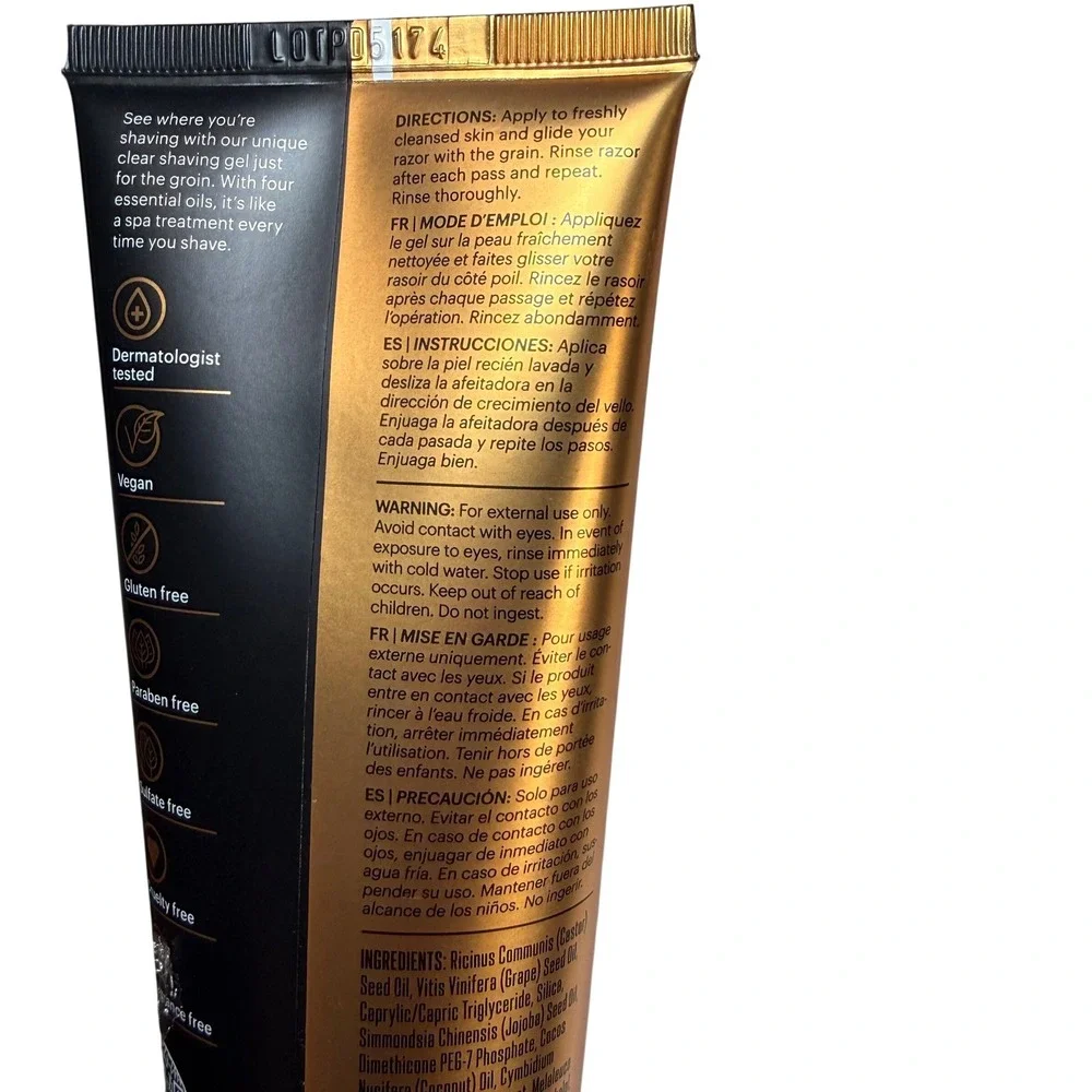 Manscaped Crop Gel‎ Clear Groin Shaving Gel Moisturizing 3.5oz New